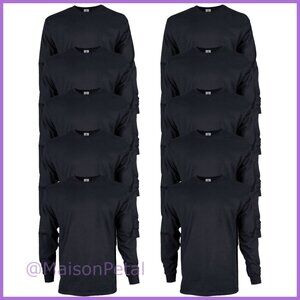 Ultra Cotton Long Sleeve T-Shirt Multipack, Classic Fit, Heavyweight